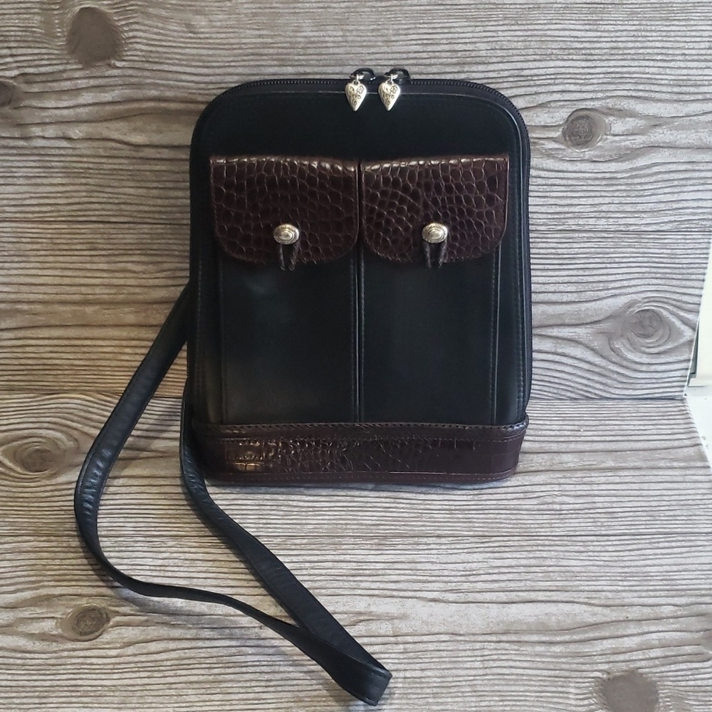 Brighton vintage brown and black small crossbody bag